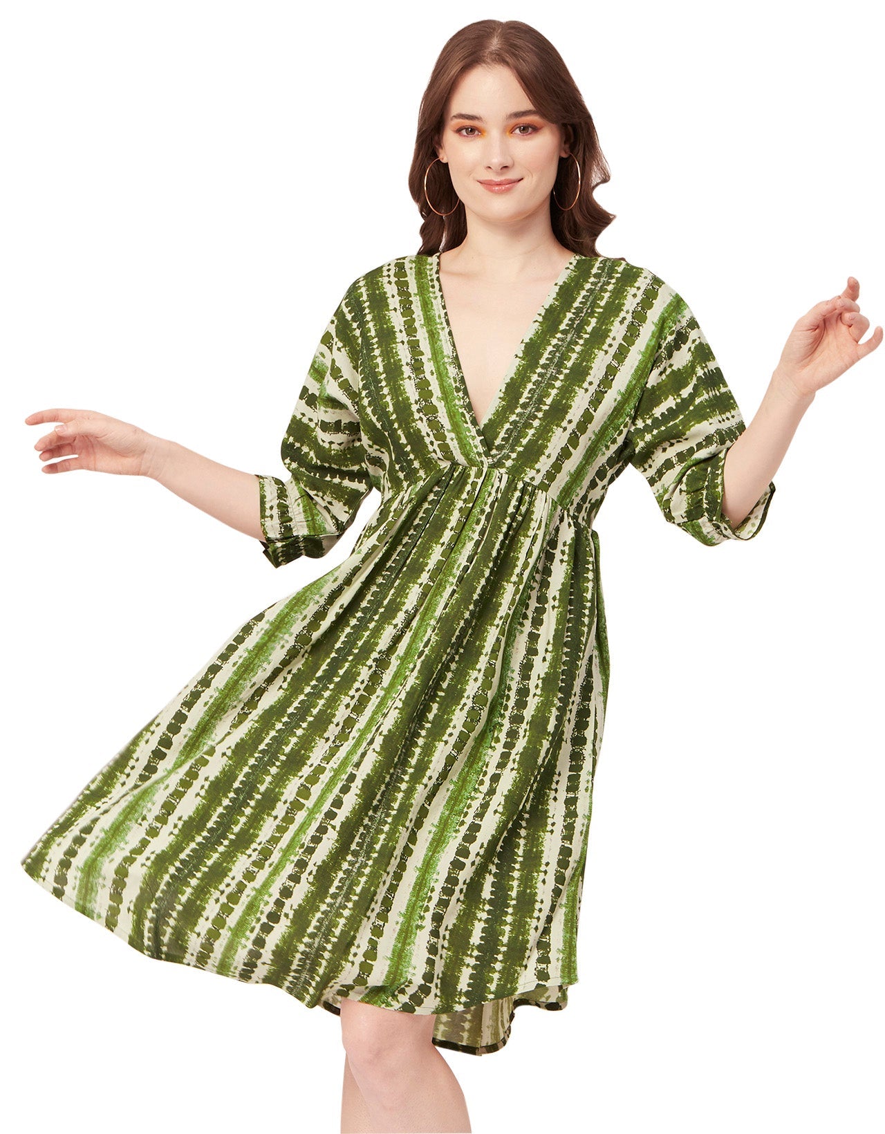 Quarter Sleeves Short Dress