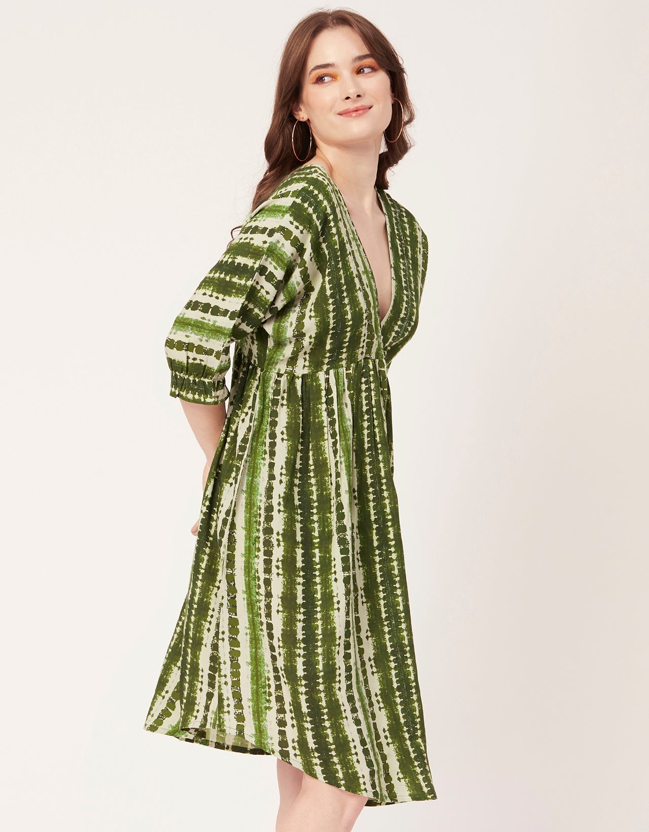 Quarter Sleeves Short Dress