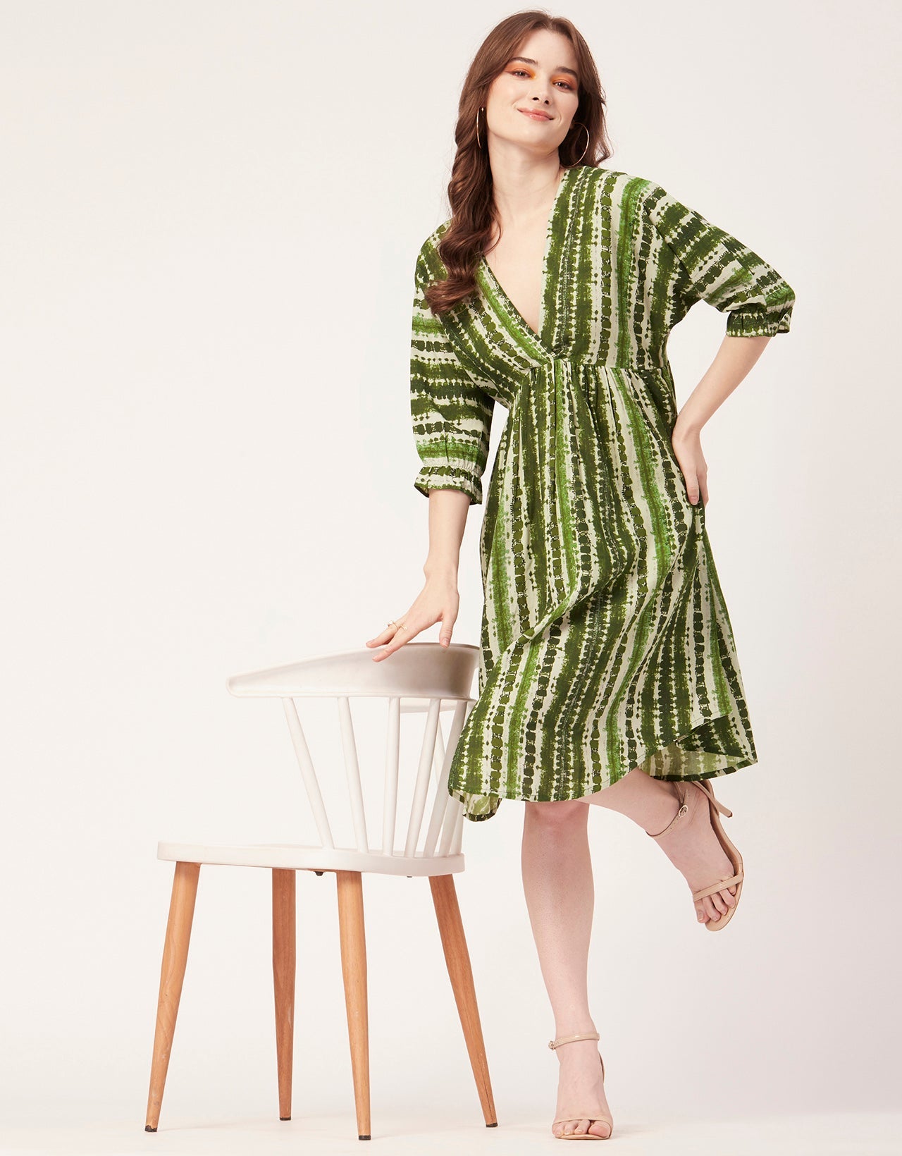 Quarter Sleeves Short Dress