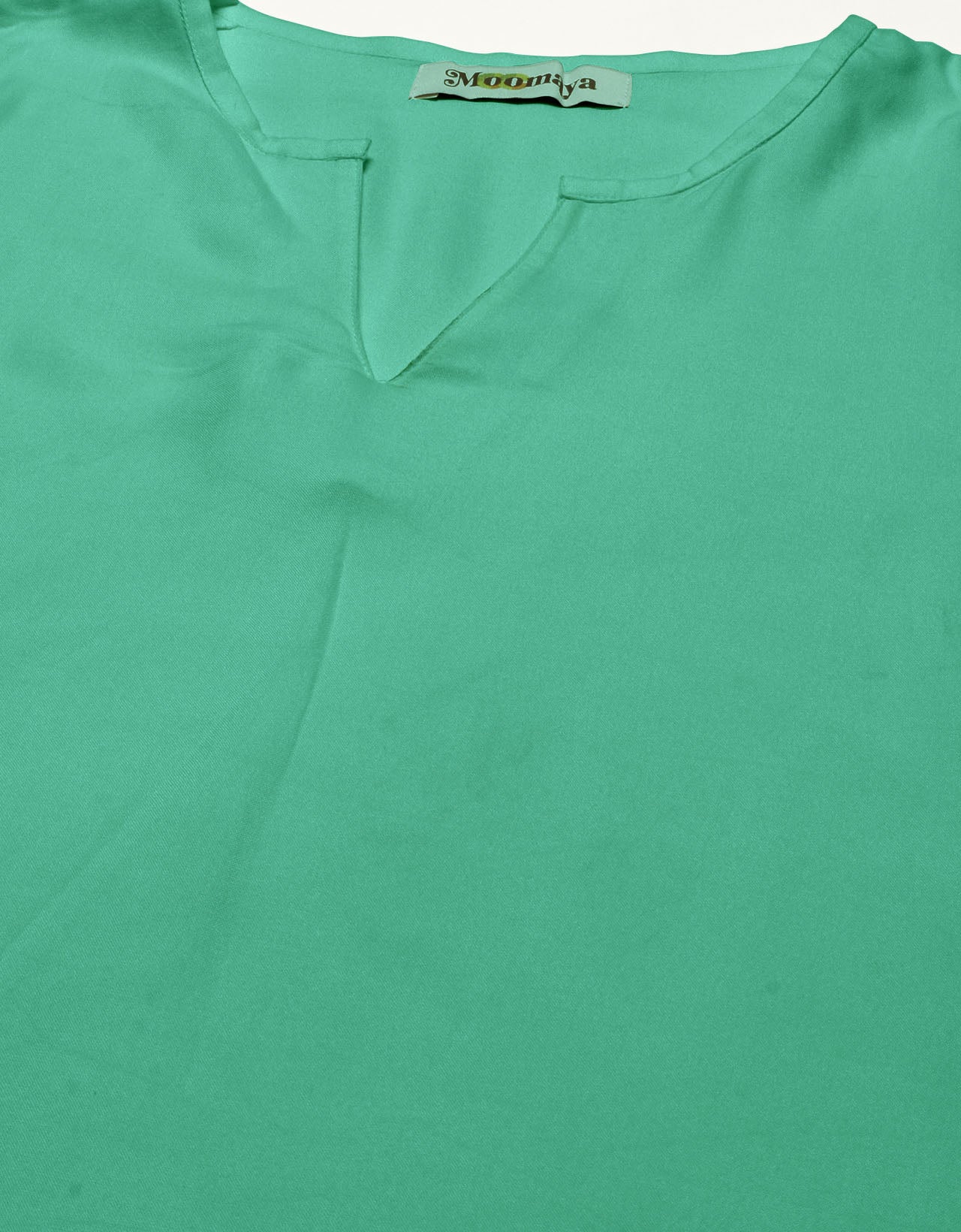 Solid Flared V Neck Dress
