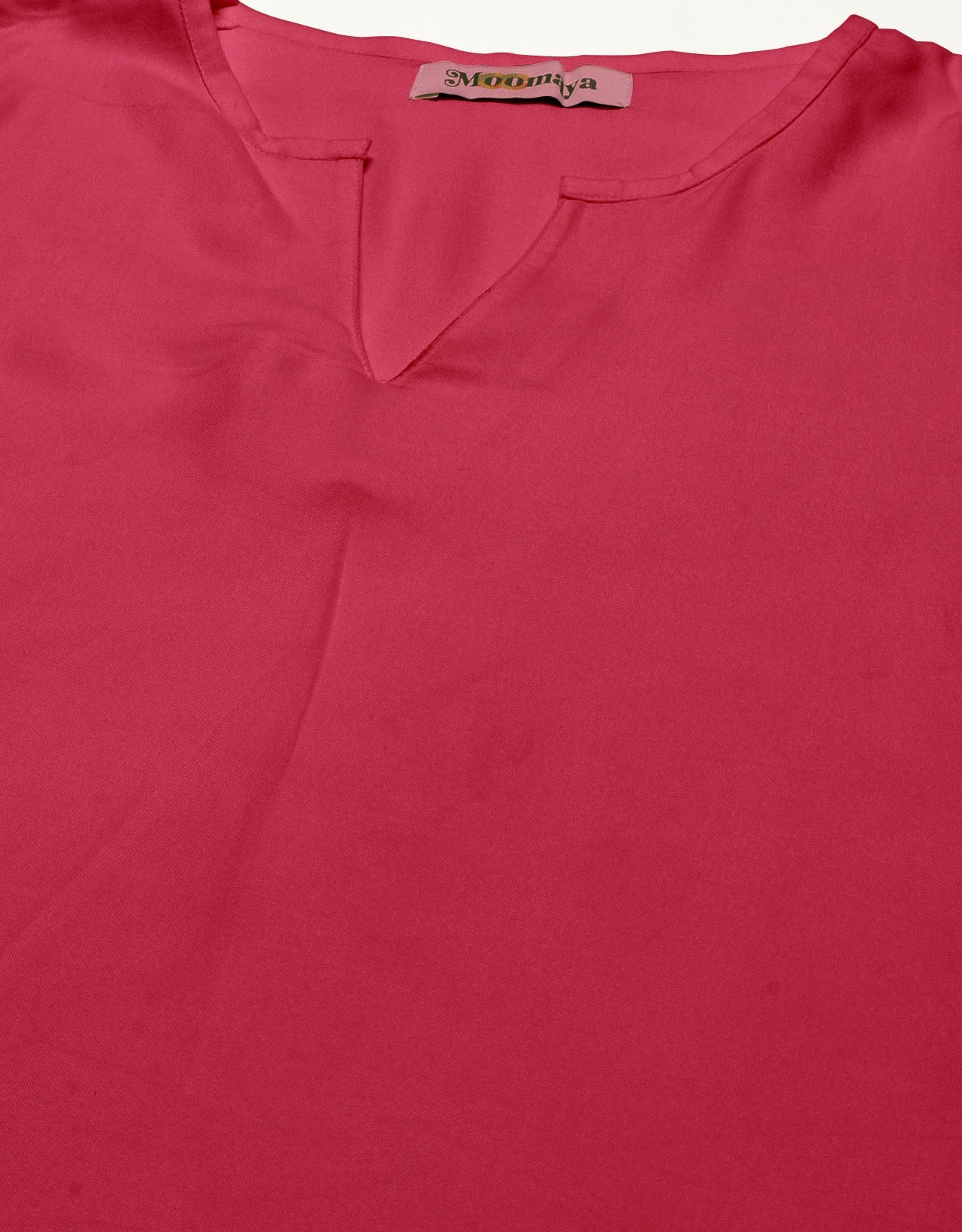 Solid Flared V Neck Dress