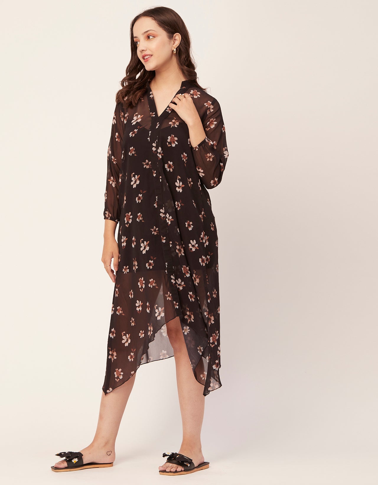 Long Sheer Vacation Dress