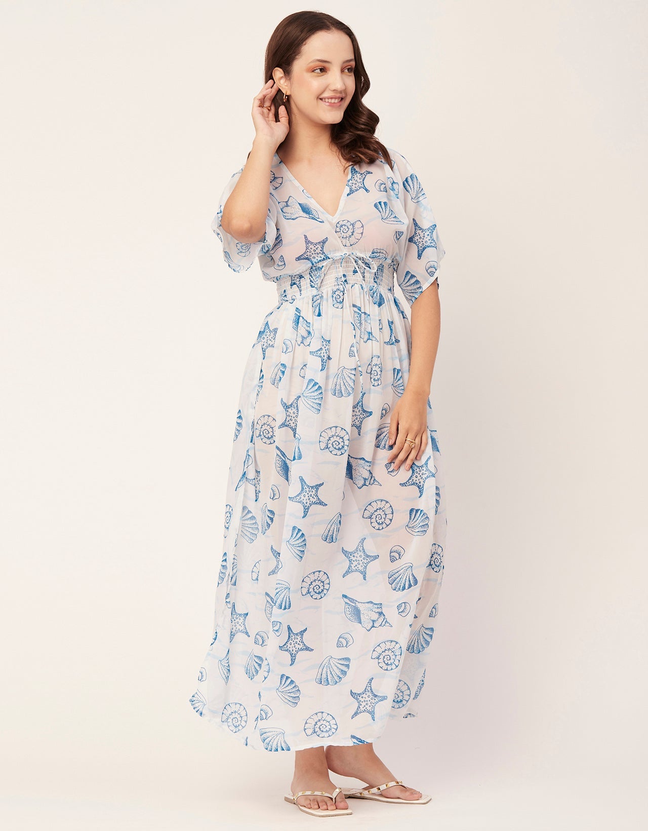 Long Sheer Coverup Dress