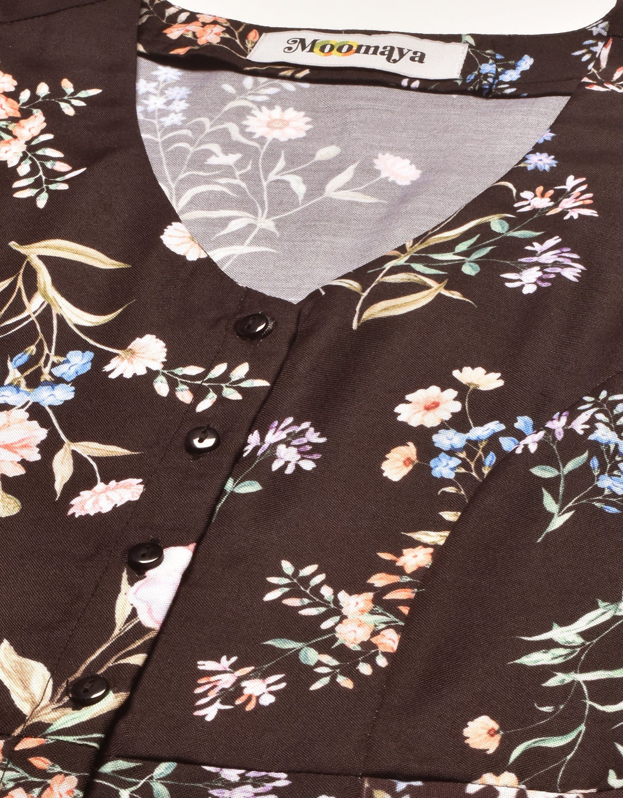 Printed Button Down Midi Dress