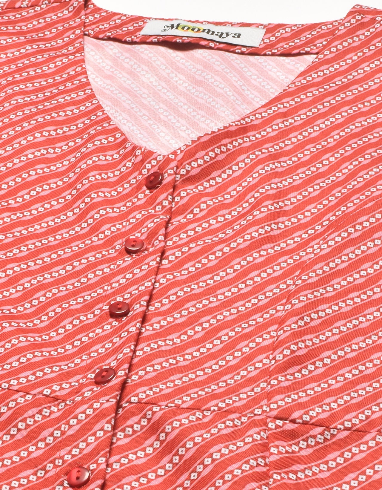 Printed Button Down Midi Dress