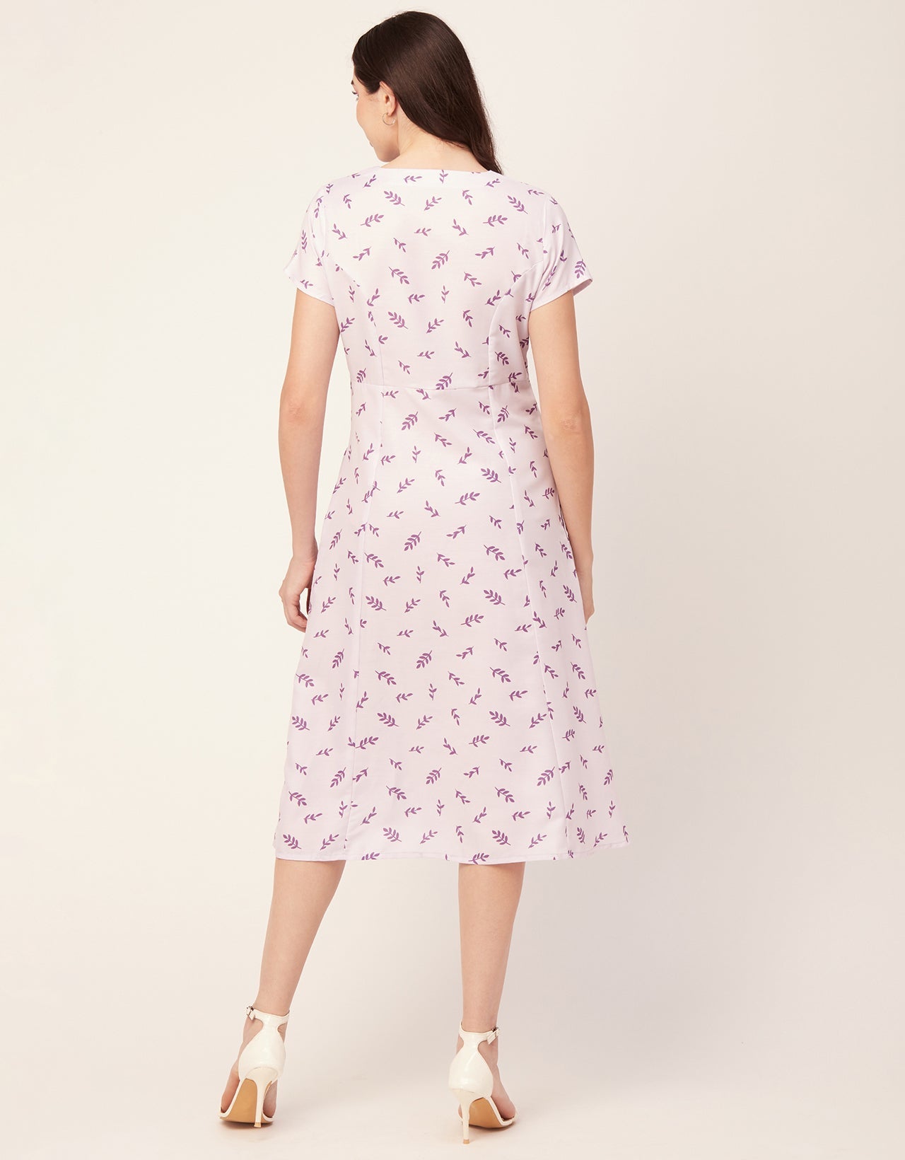 Printed Button Down Midi Dress