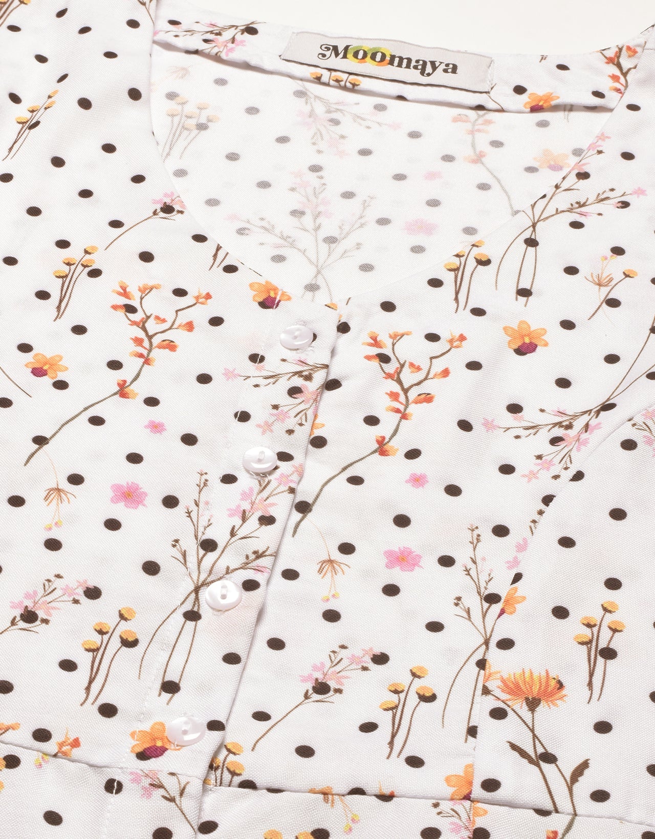Printed Button Down Midi Dress