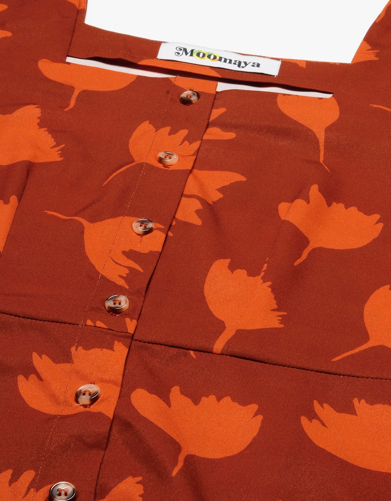 Short Button-Up Square Neck