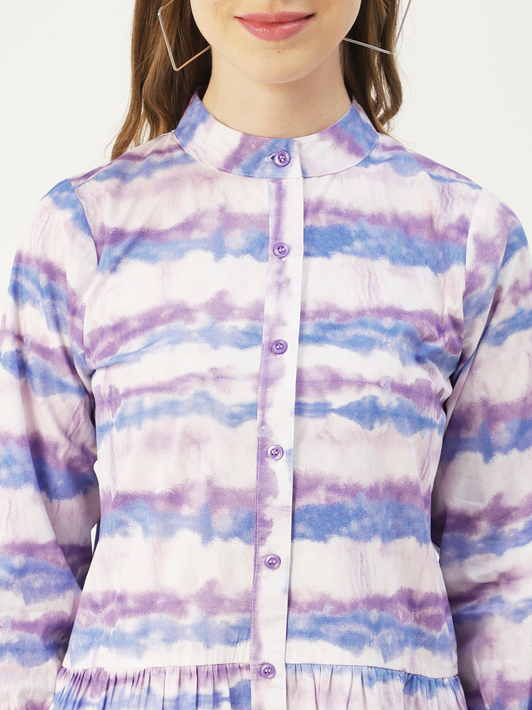 Cotton Button Down Resort Dress, Quarter Sleeve