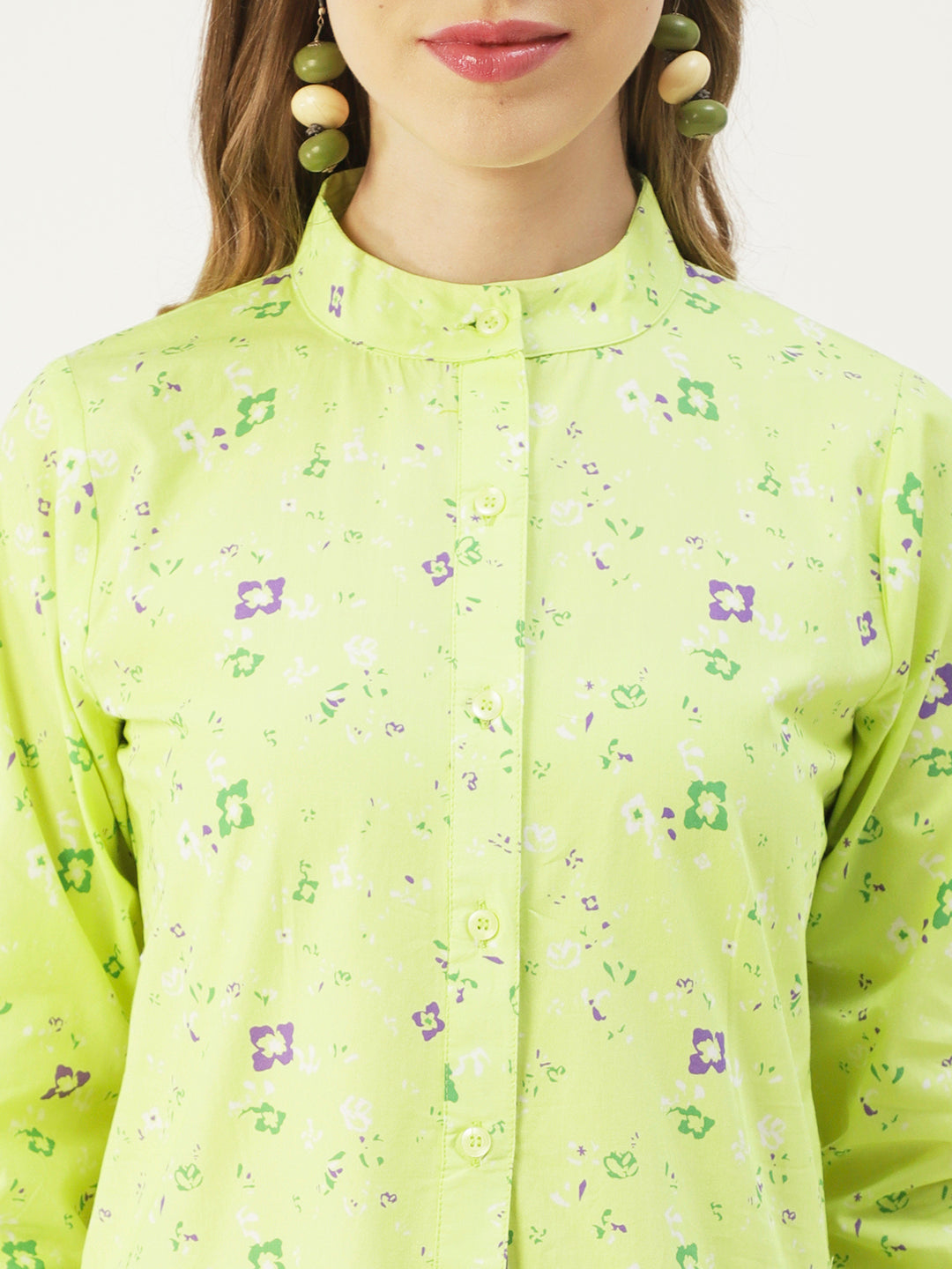 Cotton Button Down Resort Dress, Quarter Sleeve