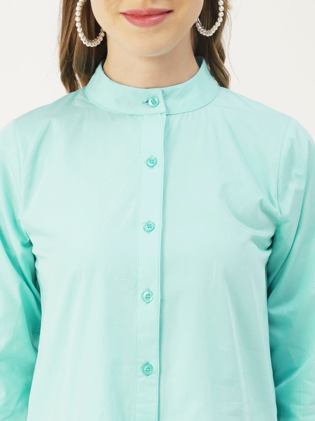 Cotton Button Down Resort Dress, Quarter Sleeve