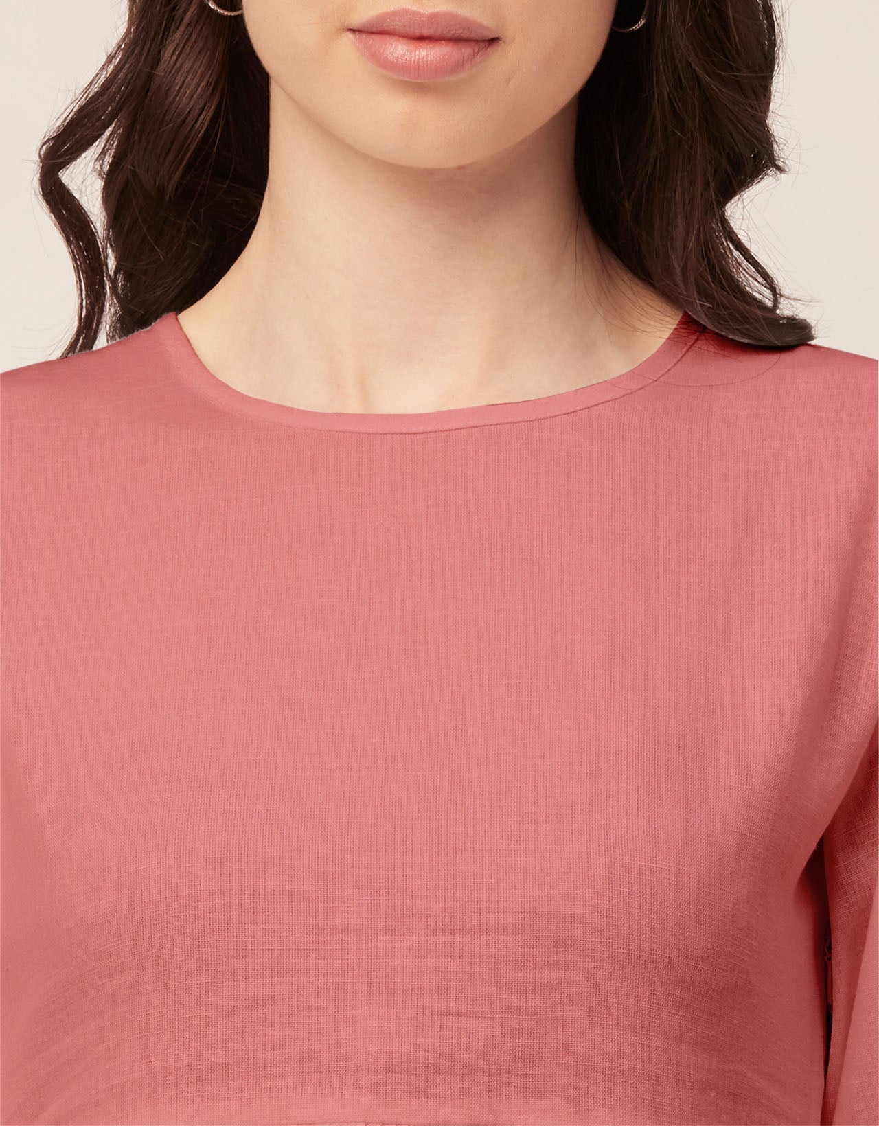 Flared Dress, Round Neck