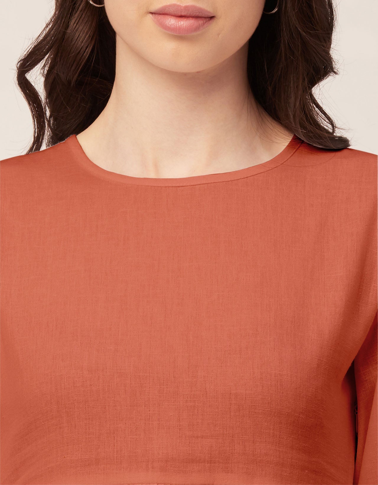 Flared Dress, Round Neck