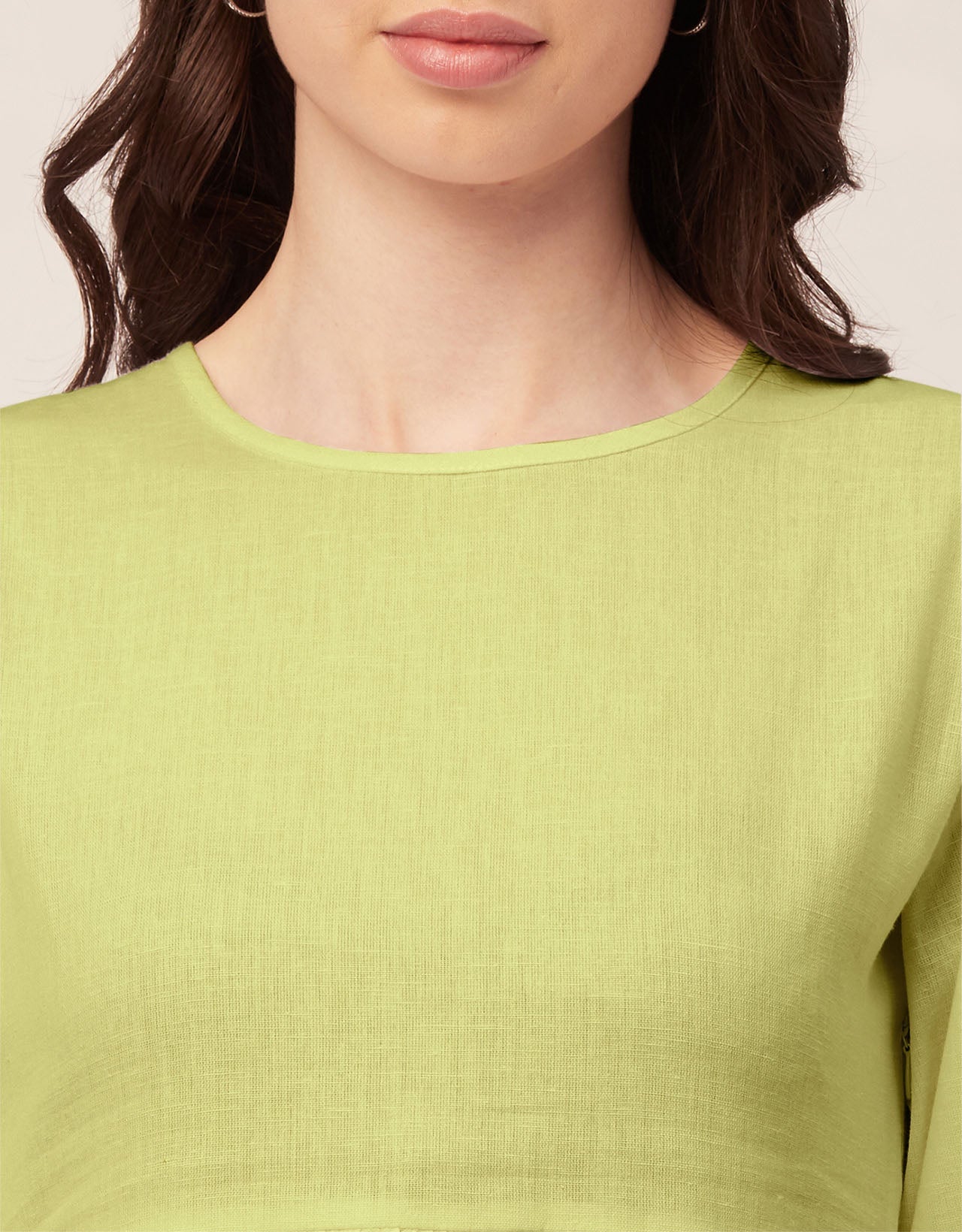 Flared Dress, Round Neck