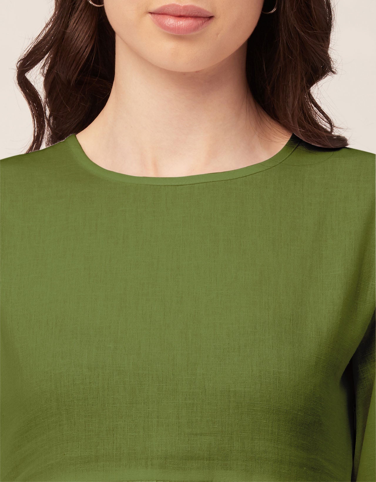 Flared Dress, Round Neck