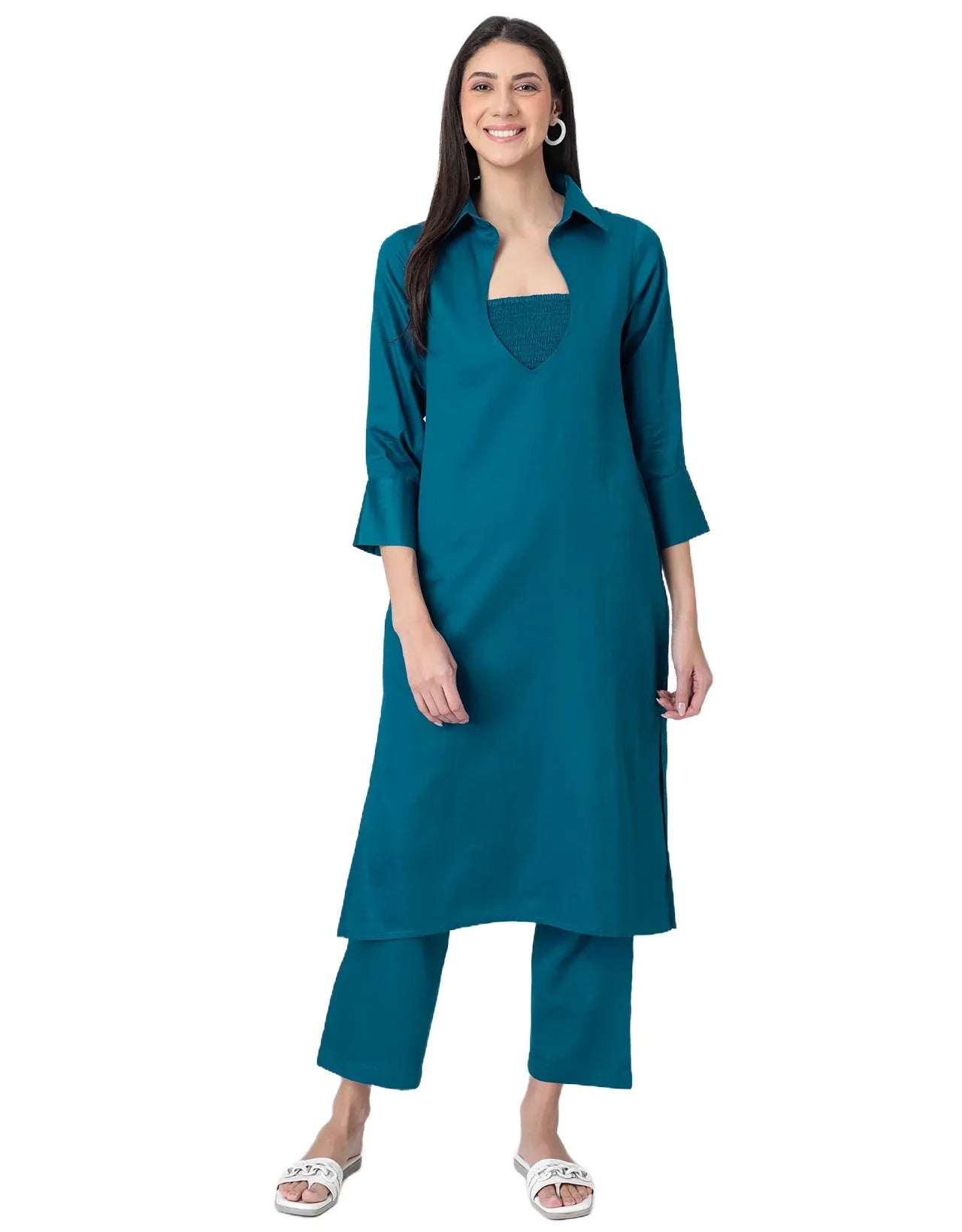 Designer Stylish 3-Pc Indo-Western Women's Kurta & Pants Set