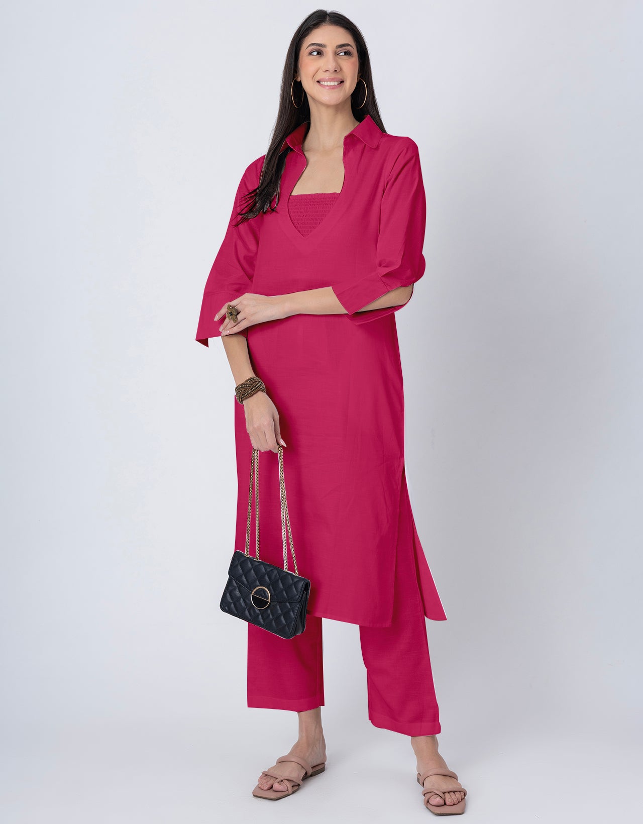 Designer Stylish 3-Pc Indo-Western Women's Kurta & Pants Set