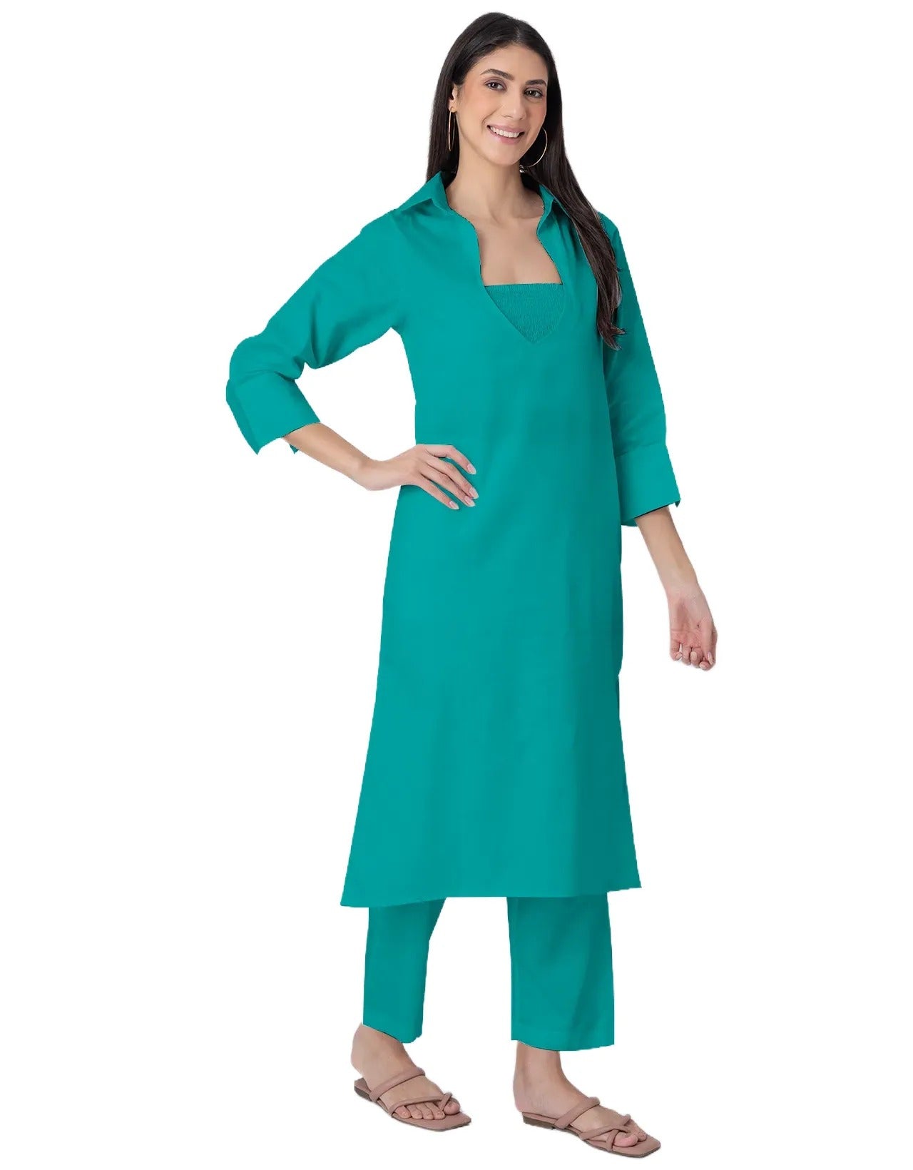 Designer Stylish 3-Pc Indo-Western Women's Kurta & Pants Set