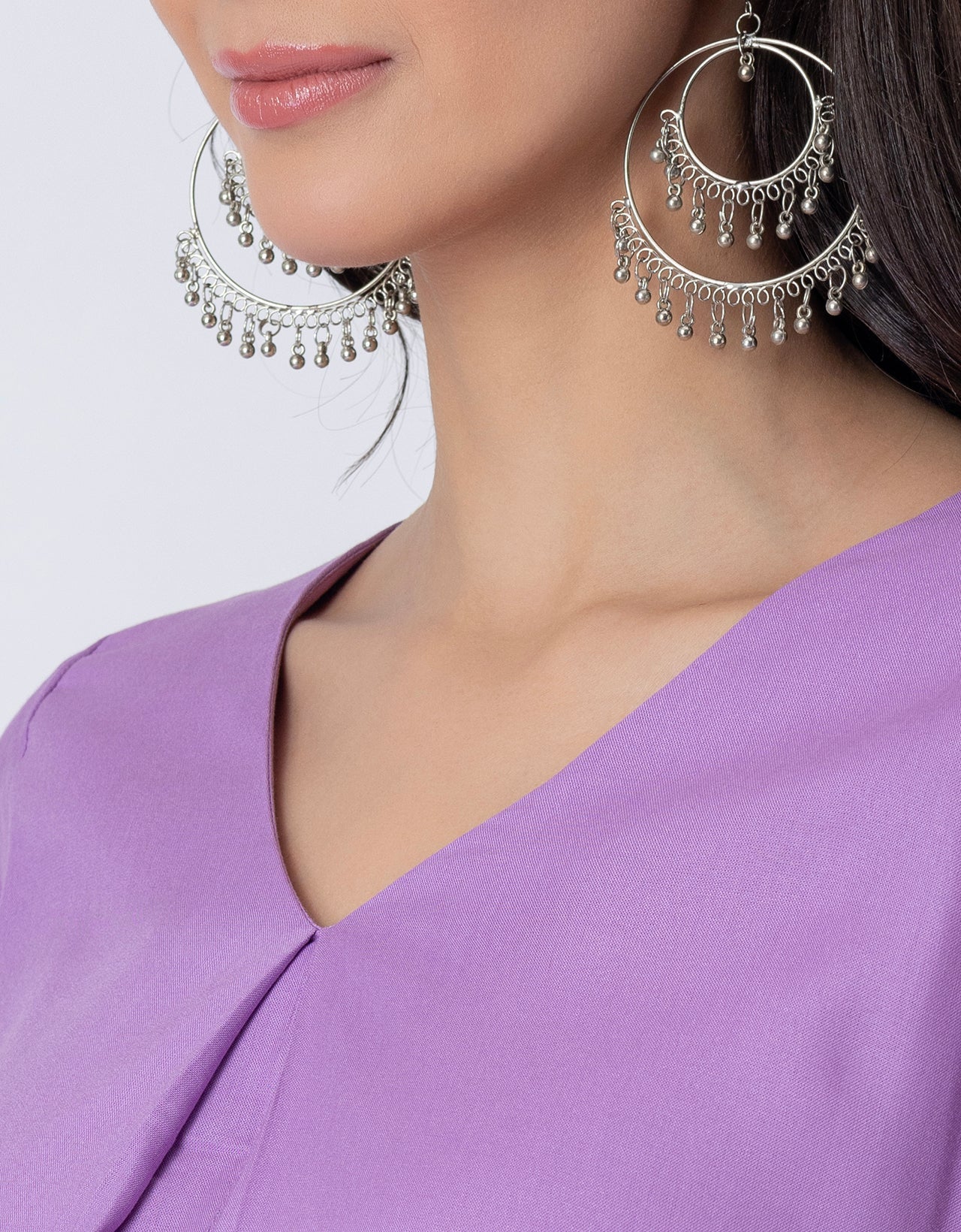 Elegant 2-Pc V-Neck Coord Set, Inverted Pleat Kurta
