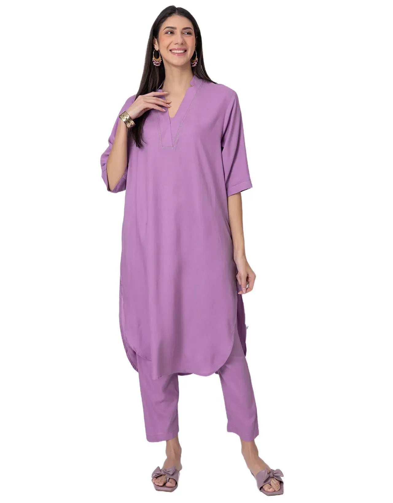 Soft and Comfy Loosefit Kurta and Pants Set For Women's
