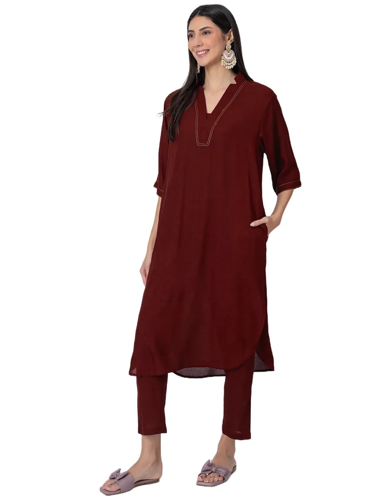 Soft and Comfy Loosefit Kurta and Pants Set For Women's