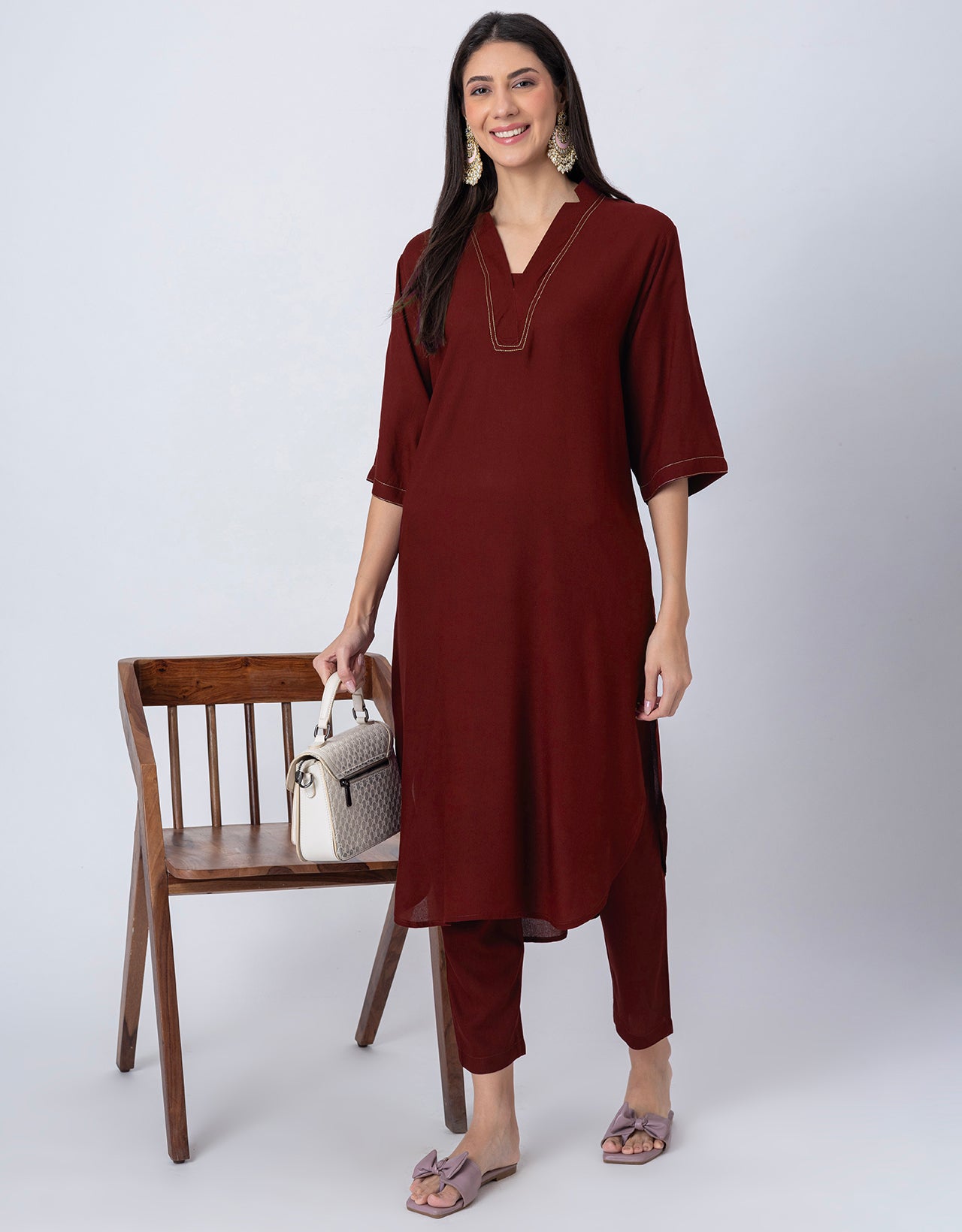 Soft and Comfy Loosefit Kurta and Pants Set For Women's