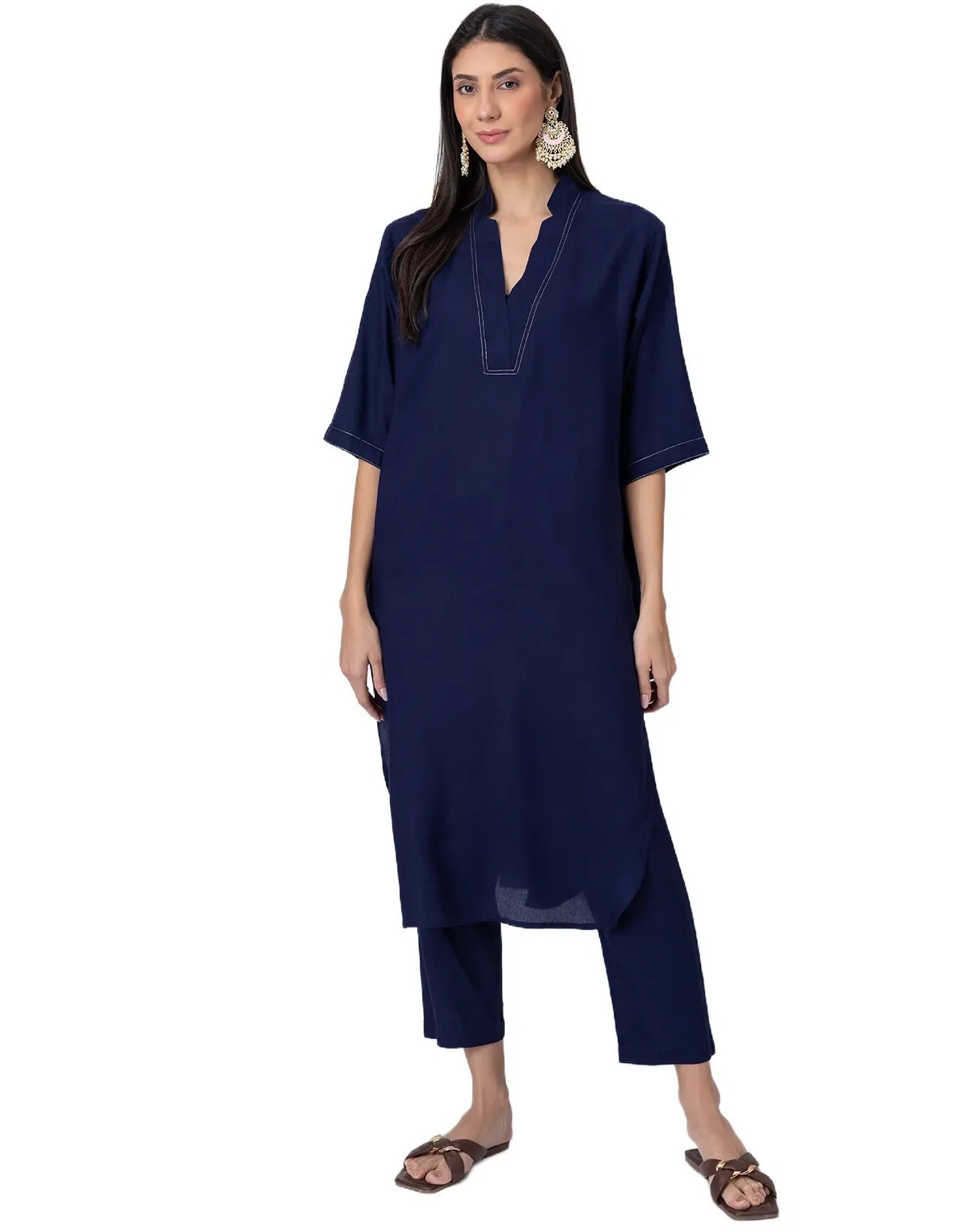 Soft and Comfy Loosefit Kurta and Pants Set For Women's