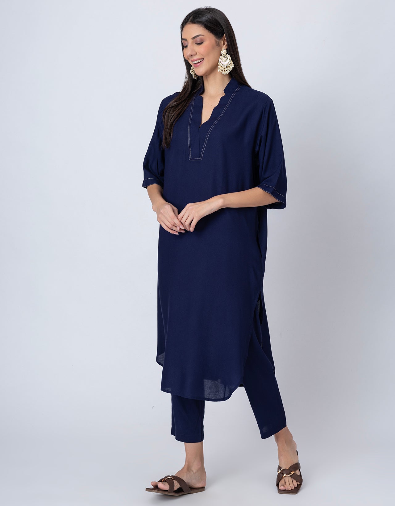 Soft and Comfy Loosefit Kurta and Pants Set For Women's