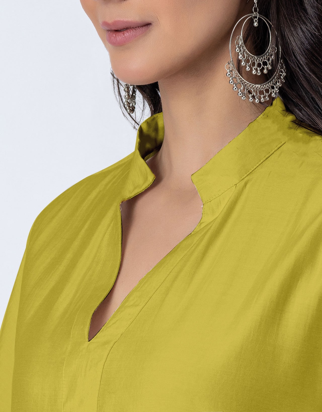 Solid Puffed Sleeve Women Kurta with Flared Palazzo Pants