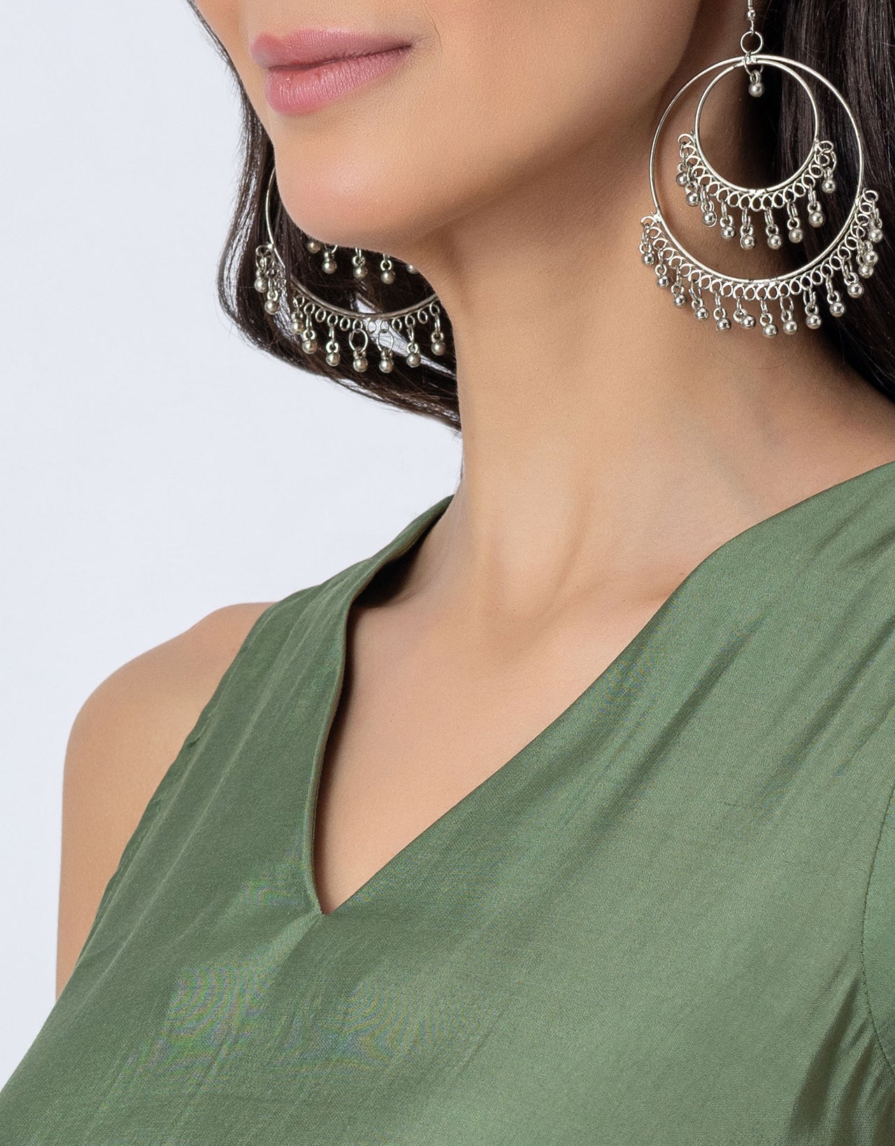 Asymmetric Indo-Western Coord Set, Color-Block Kurta with Pants