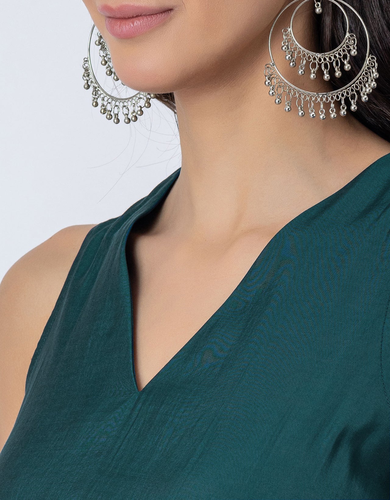 Asymmetric Indo-Western Coord Set, Color-Block Kurta with Pants