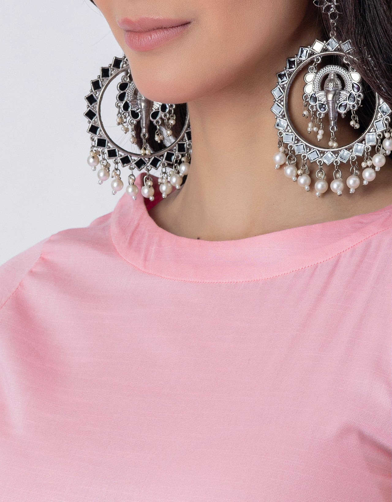 Solid One Shoulder Kurta with Palazzo, Indo-Western Fusion Wear