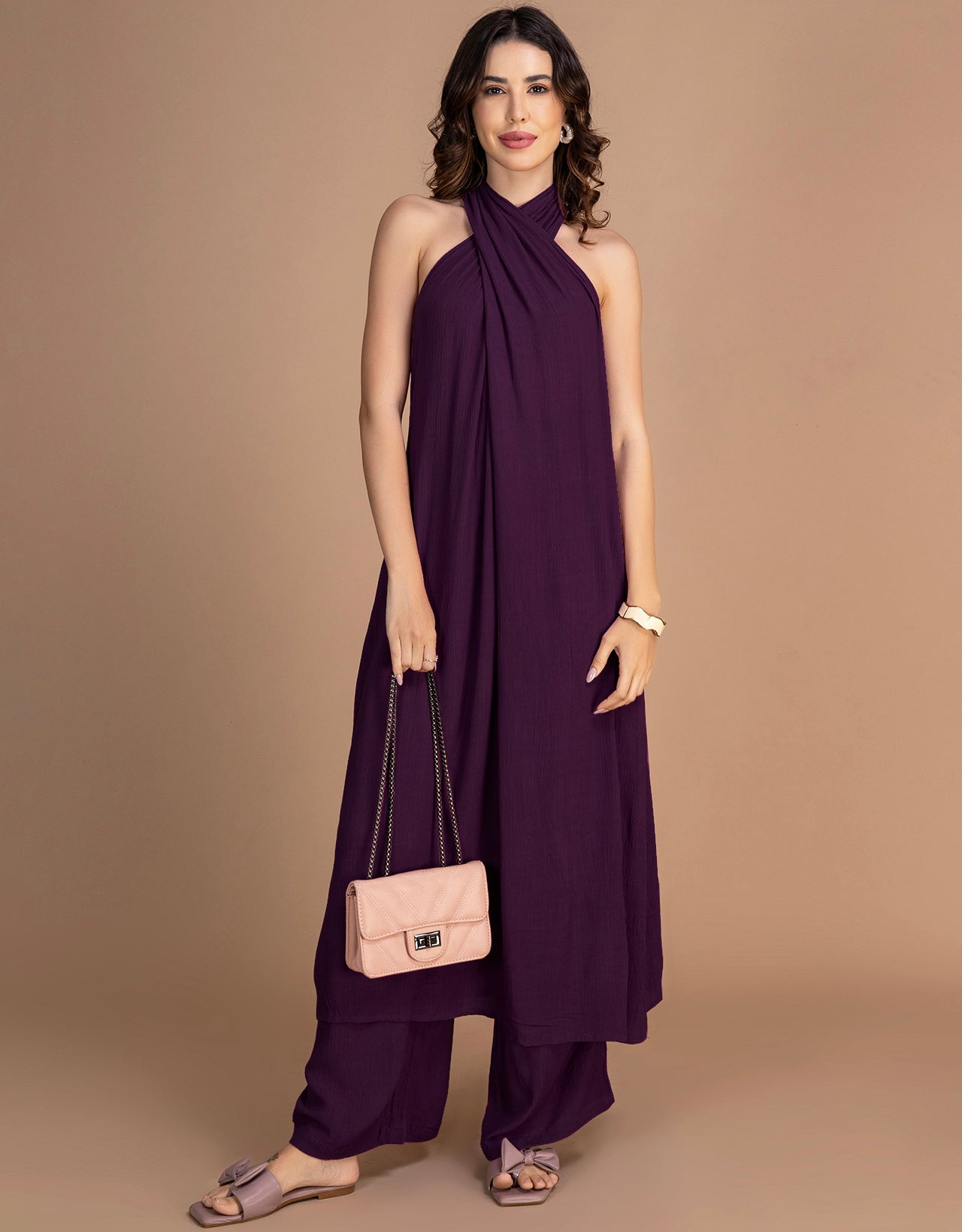 Moomaya Women's Kurta With Palazzo Pants Indian Wear Outfit With Pockets