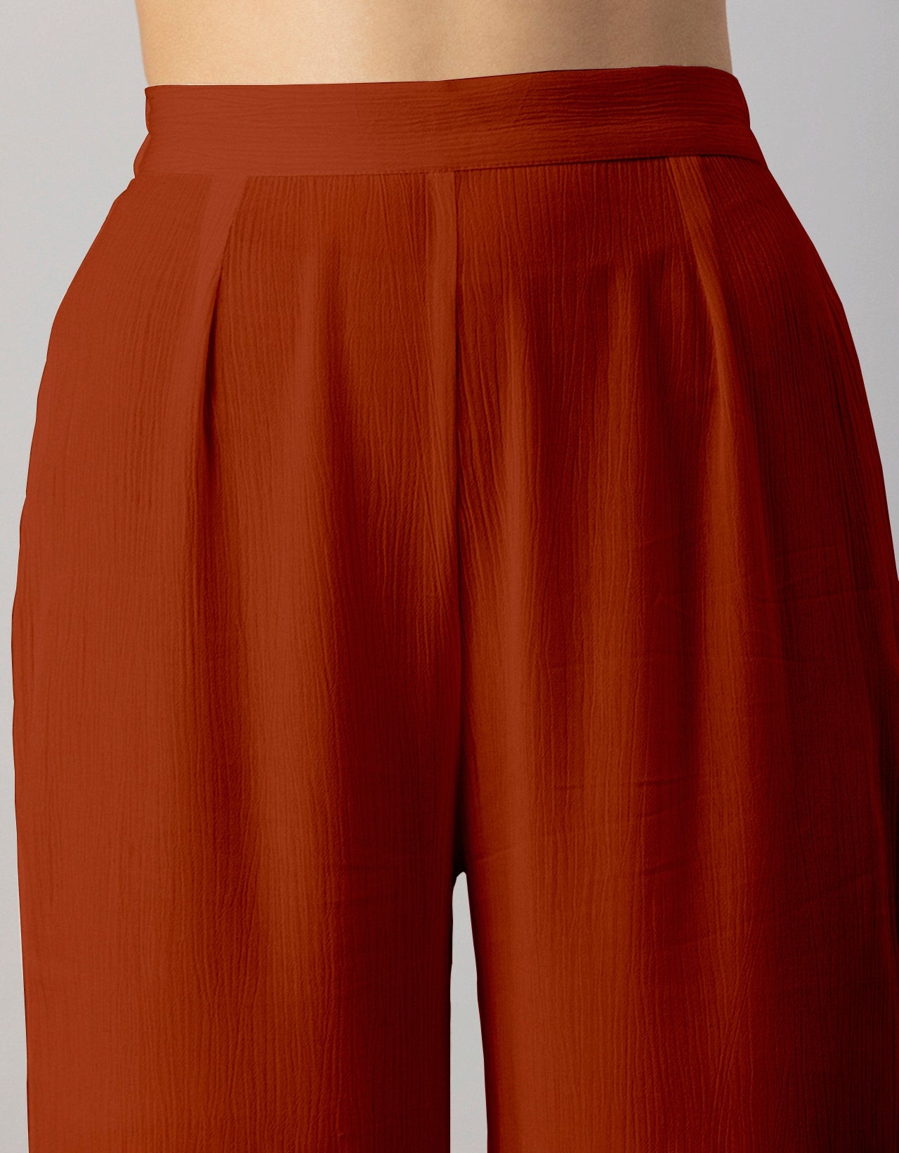 Solid Palazzo Pants, High Waist