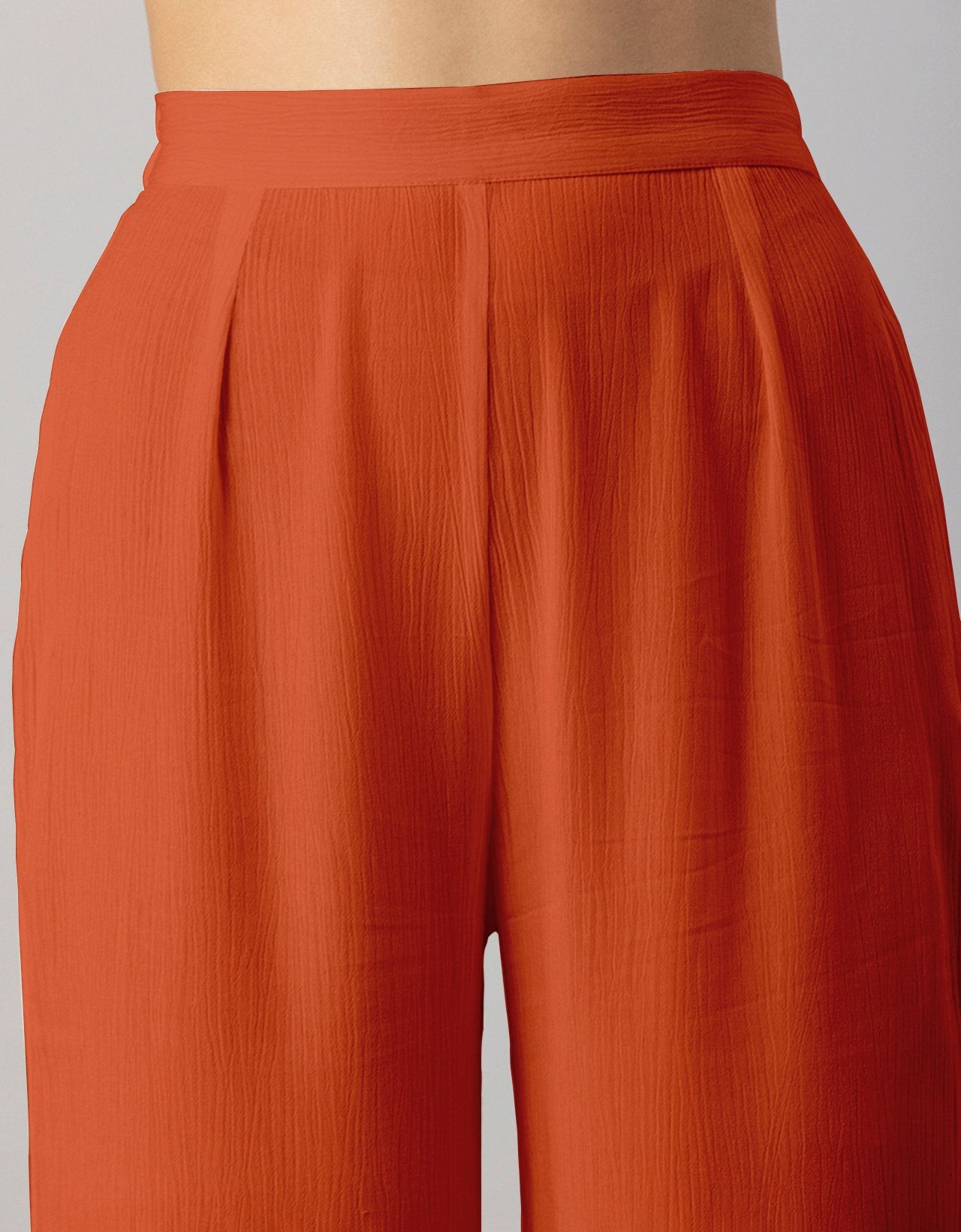 Solid Palazzo Pants, High Waist