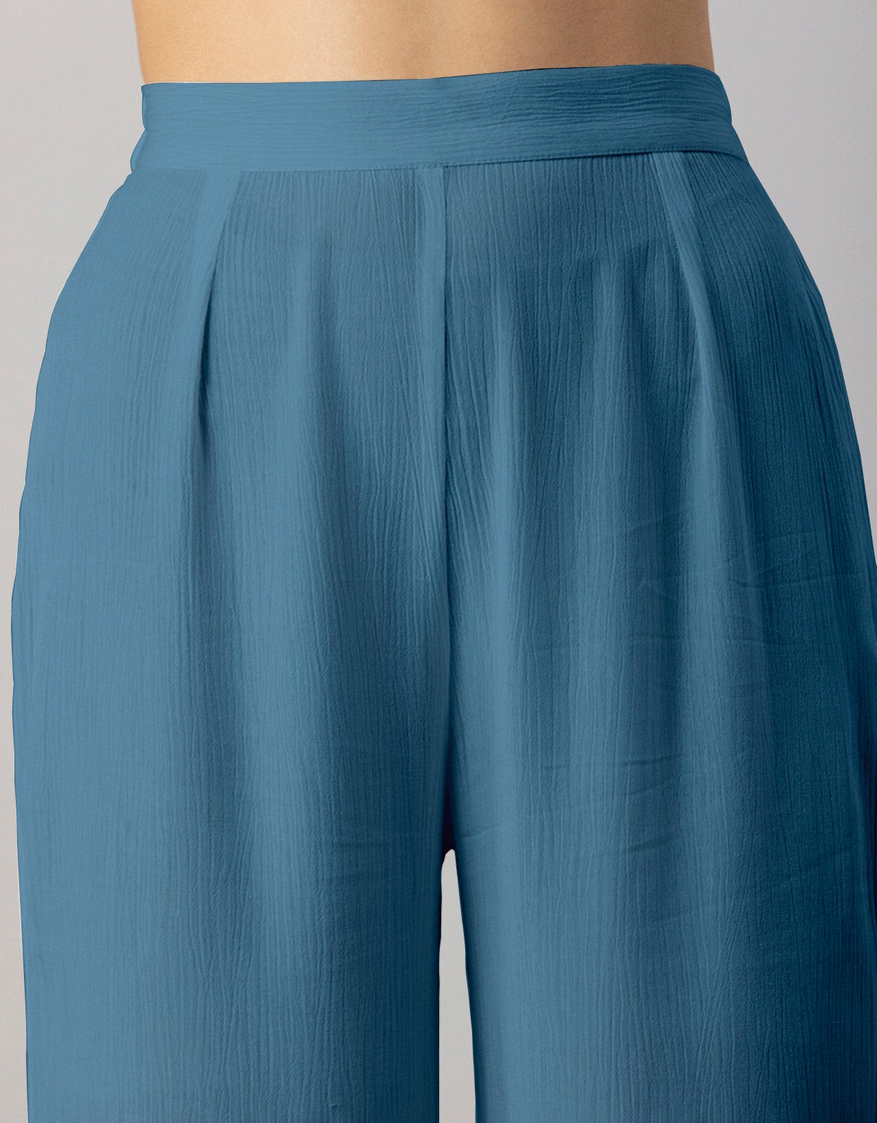 Solid Palazzo Pants, High Waist