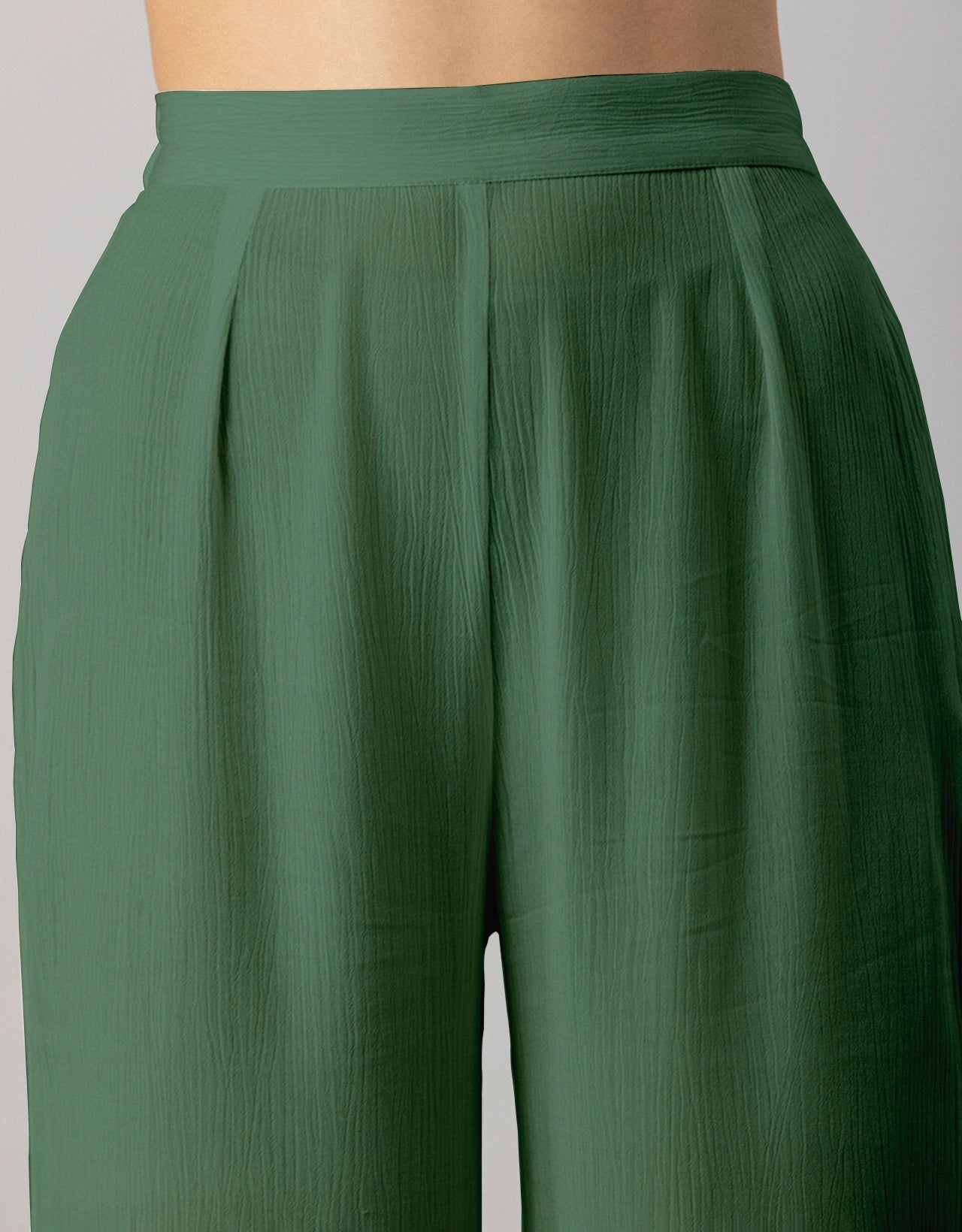 Solid Palazzo Pants, High Waist