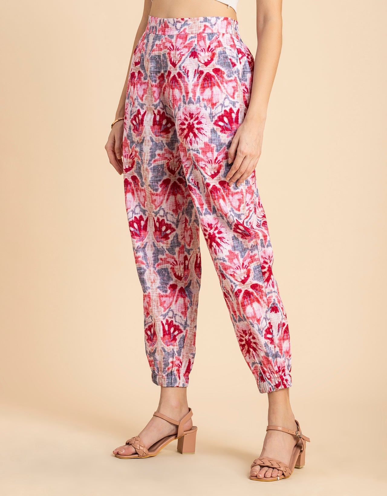 Printed Boho Pajama Pants, Cotton