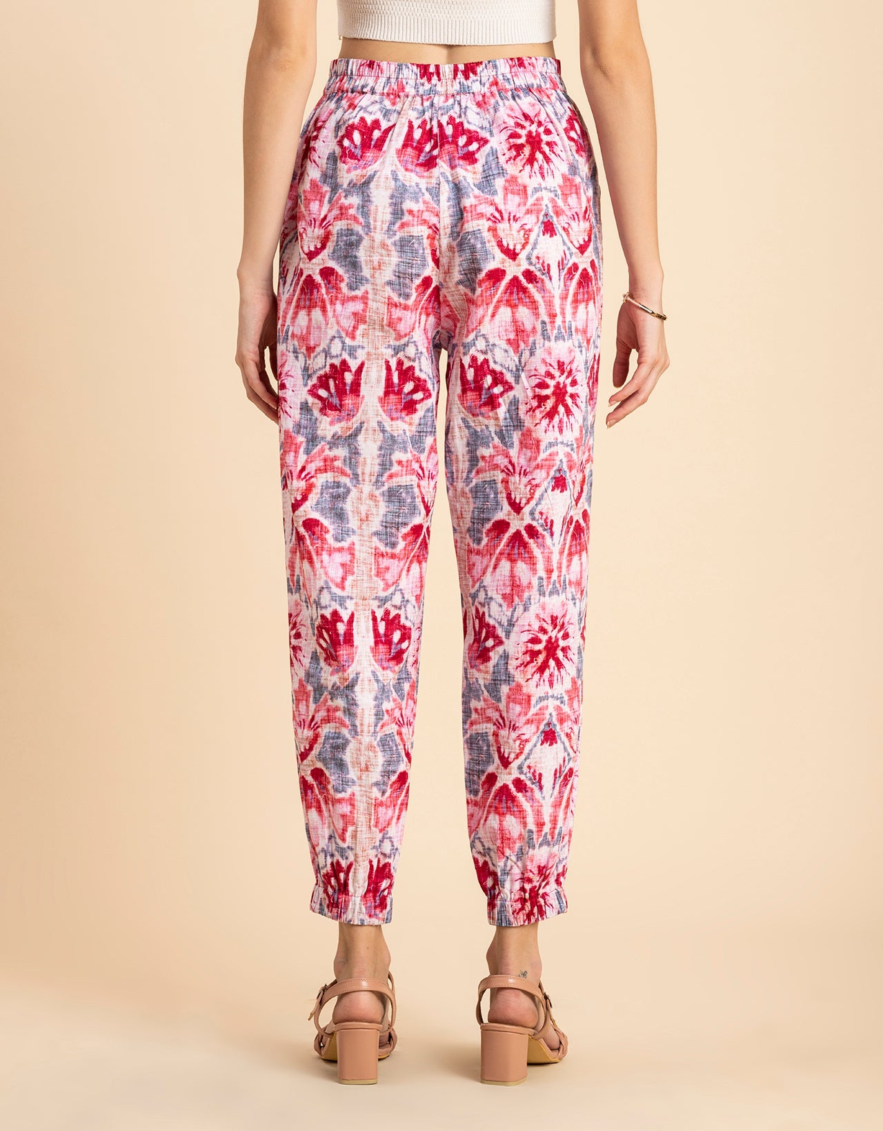 Printed Boho Pajama Pants, Cotton