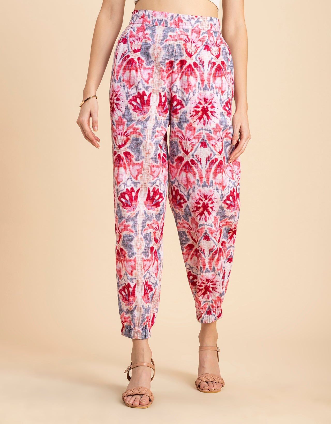 Printed Boho Pajama Pants, Cotton