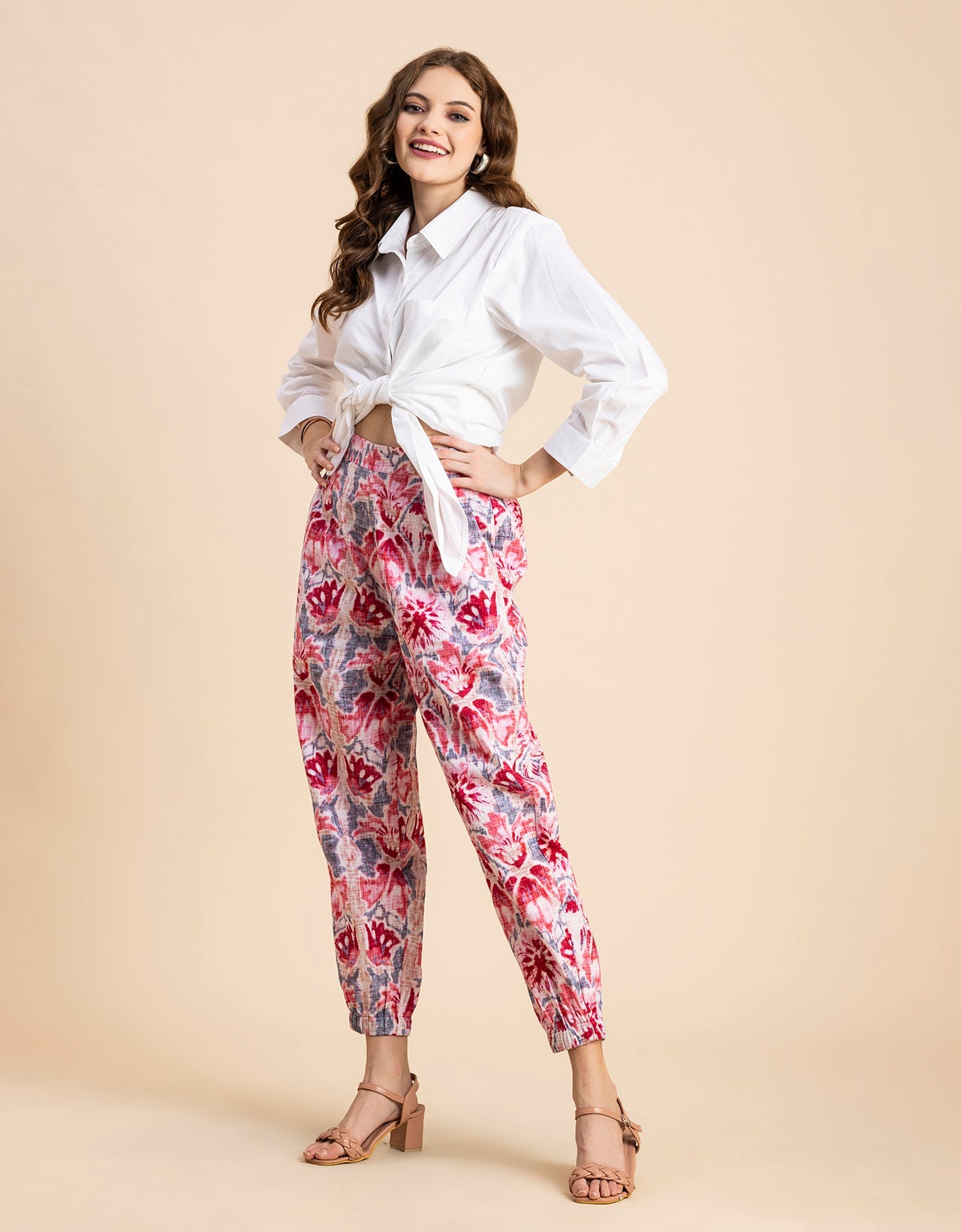 Printed Boho Pajama Pants, Cotton