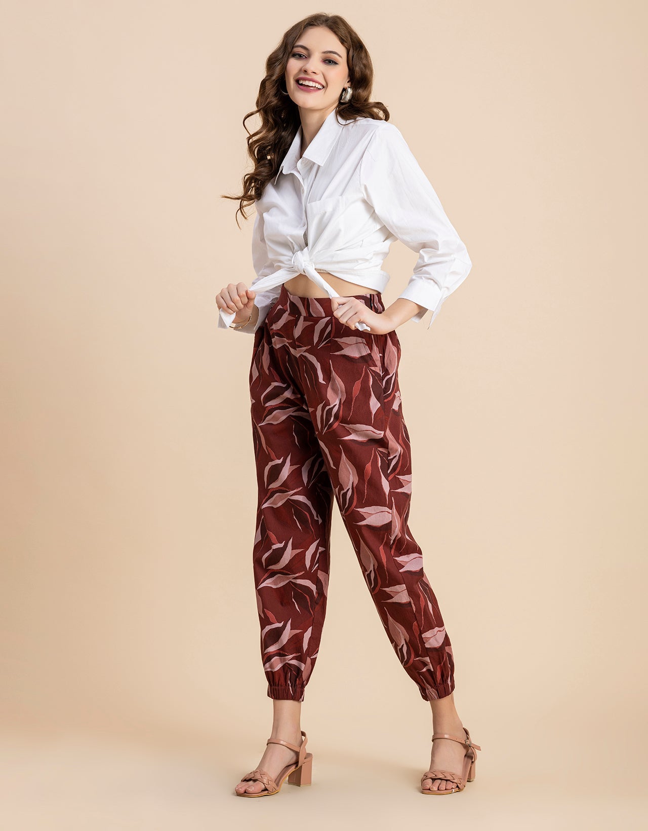 Printed Boho Pajama Pants, Cotton