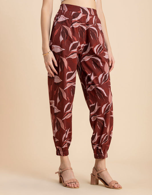 Printed Boho Pajama Pants, Cotton