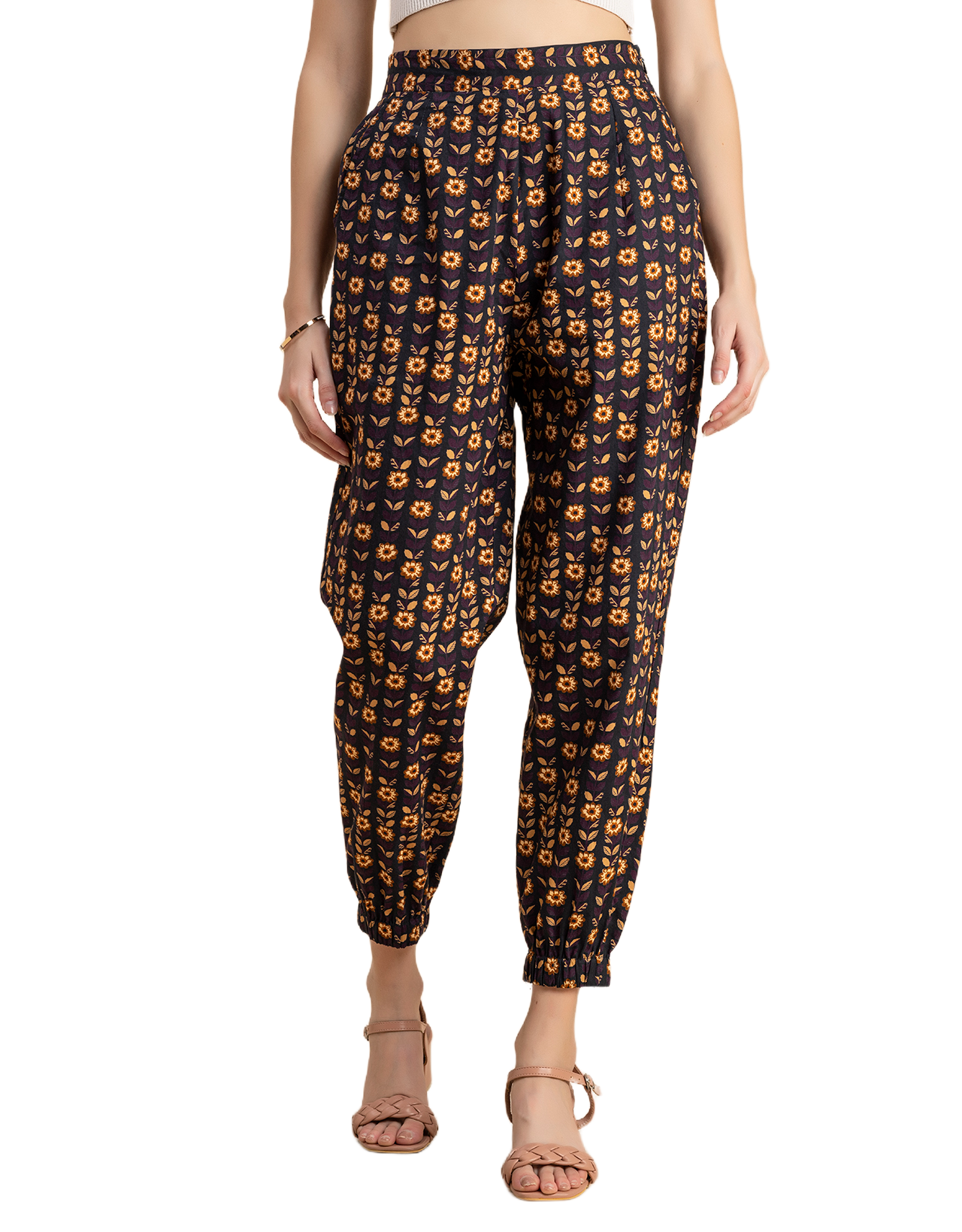 Printed Boho Pajama Pants, Cotton