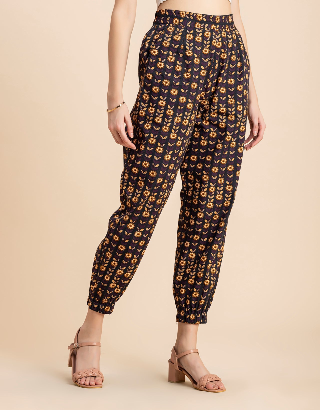Printed Boho Pajama Pants, Cotton