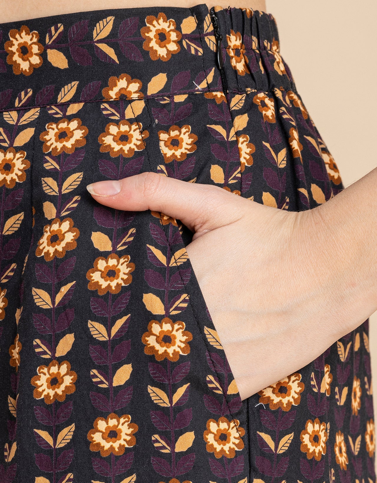 Printed Boho Pajama Pants, Cotton