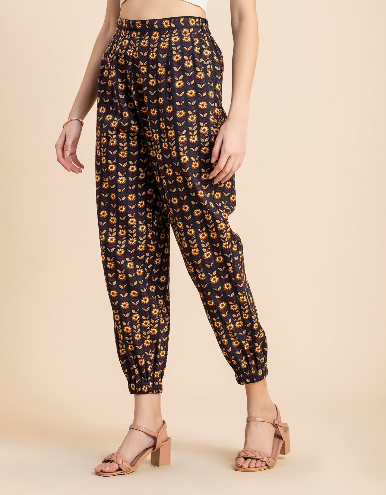 Printed Boho Pajama Pants, Cotton