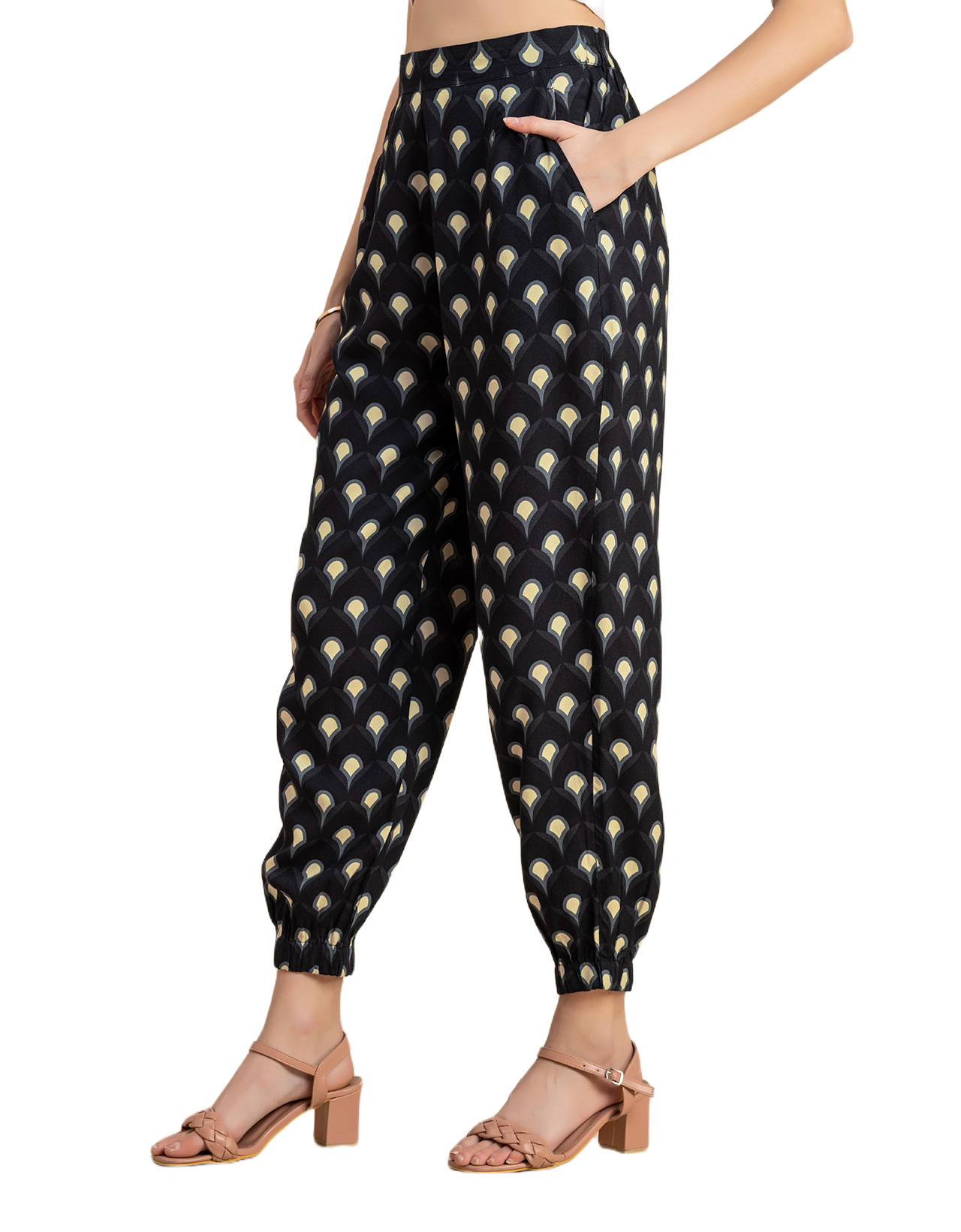 Printed Boho Pajama Pants, Cotton