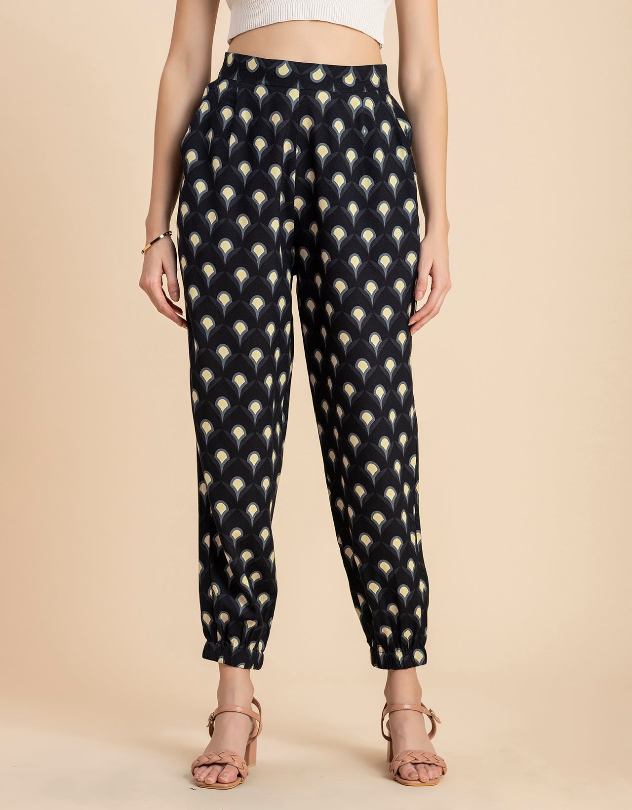 Printed Boho Pajama Pants, Cotton