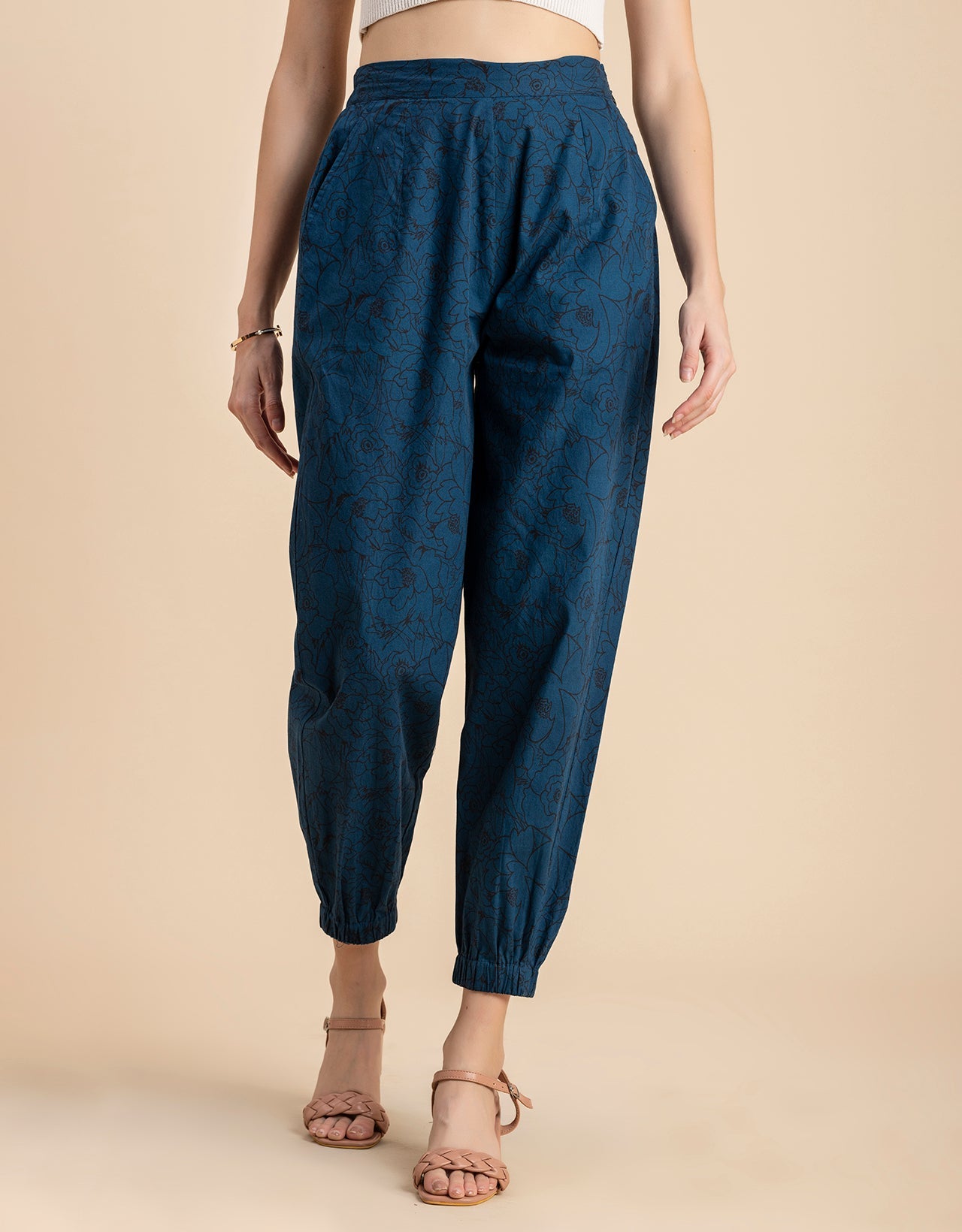 Printed Boho Pajama Pants, Cotton